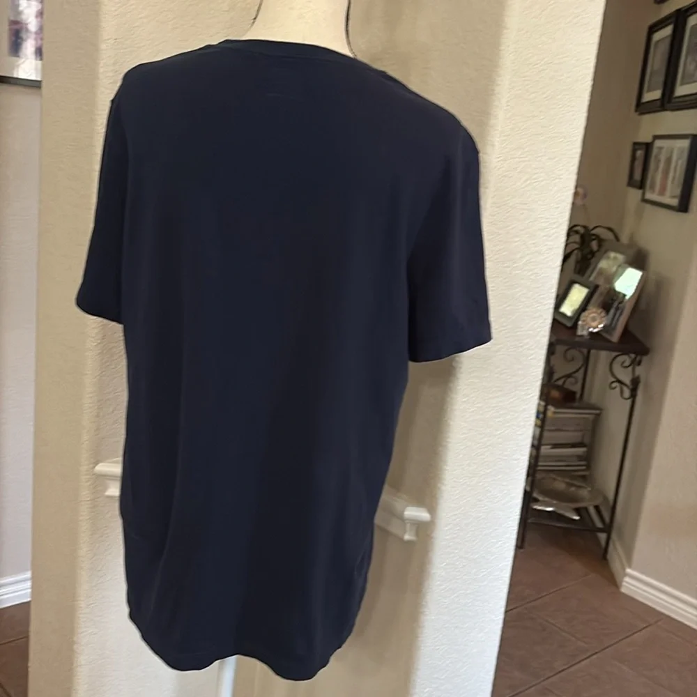 J.Crew washed navy blue short sleeve cotton T-shirt Size L
